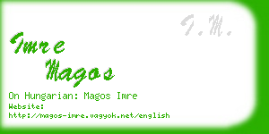 imre magos business card